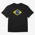 Brazil Flag Design Oversized T-Shirt Live for the Drama of FIFA World Cup 2026 Group Stage Capturing CR7, Argentina Energy, Football Festival Excitement, Trophy Ambitions, Country Rivalries and Star Player Buzz; Created for Match Day Parties,
