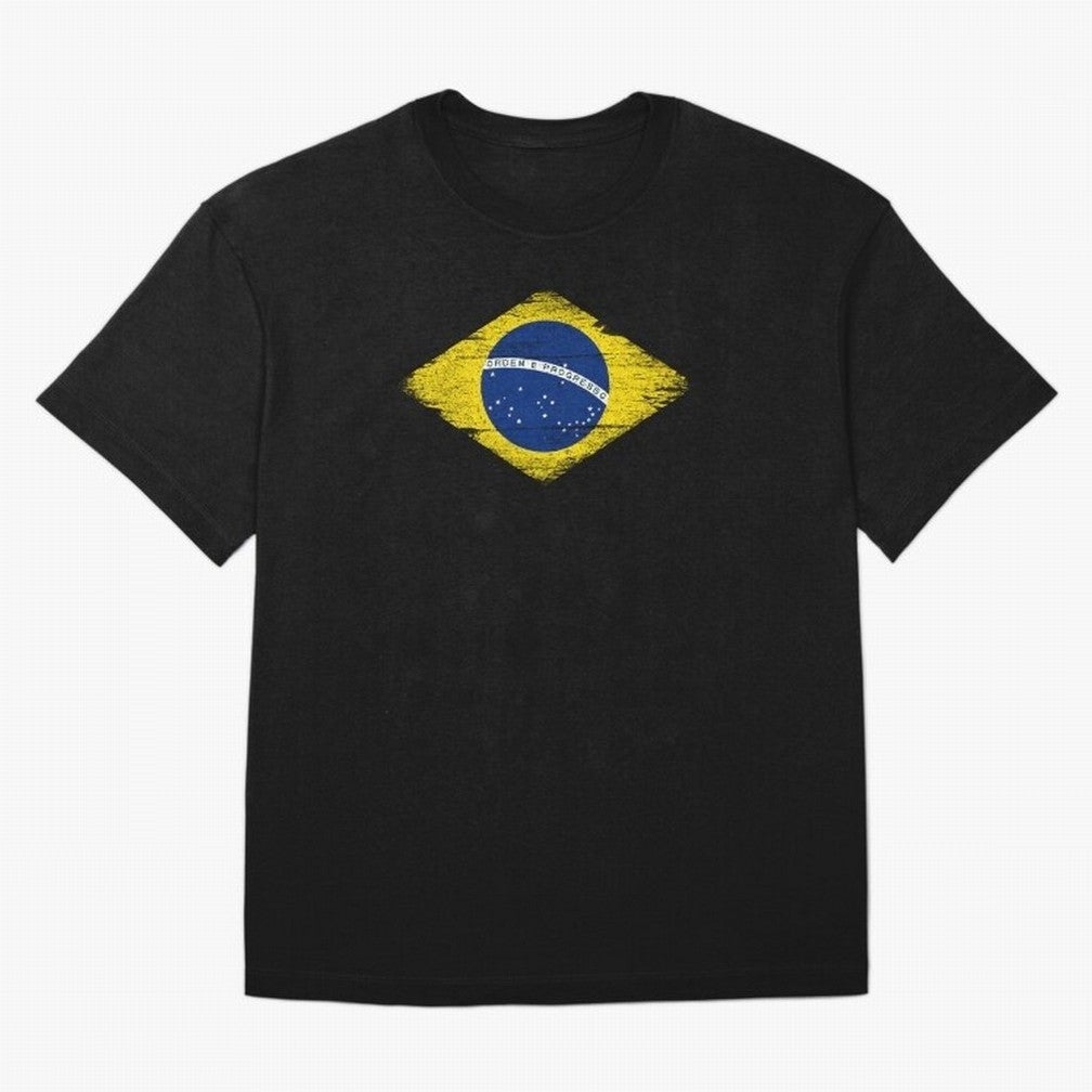 Brazil Flag Design Oversized T-Shirt Live for the Drama of FIFA World Cup 2026 Group Stage Capturing CR7, Argentina Energy, Football Festival Excitement, Trophy Ambitions, Country Rivalries and Star Player Buzz; Created for Match Day Parties,