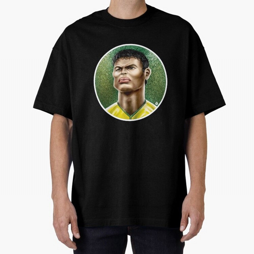 Footballicature : Thiago Silva Classic T-Shirt Share FIFA World Cup 2026 Group Stage with CR7 and Messi, Portugal, Spain and Germany Energy, Soccer Culture, Superstar Moments, National Team Dreams and Competitive Fire; Made for Die Hard Supporters,