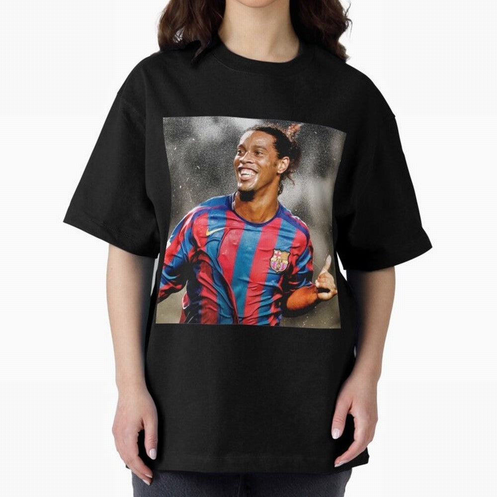 ronaldinho Classic T-Shirt Capture FIFA World Cup 2026 Group Stage with Haaland and Mbappe, France Energy, Championship Spirit, Famous Goals, Roaring Crowds and International Football Unity; Great for Watch Parties, Sports Bars, Family Nights, Fan