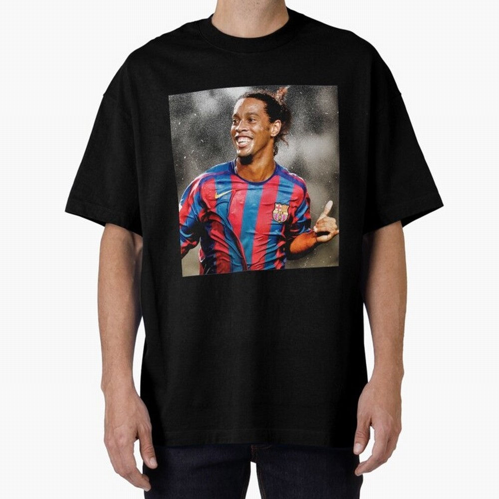ronaldinho Classic T-Shirt Capture FIFA World Cup 2026 Group Stage with Haaland and Mbappe, France Energy, Championship Spirit, Famous Goals, Roaring Crowds and International Football Unity; Great for Watch Parties, Sports Bars, Family Nights, Fan