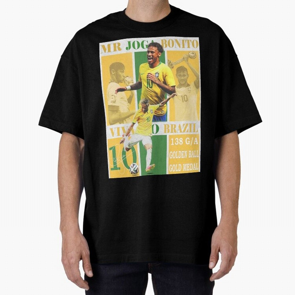 Neymar Jr Brazil National Team Soccer Poster - Iconic Selecao Art Print Classic T-Shirt Capture Stadium Memories from Match Day Hype around FIFA World Cup 2026, CR7, France, Championship Spirit, Famous Goals, Roaring Crowds and International