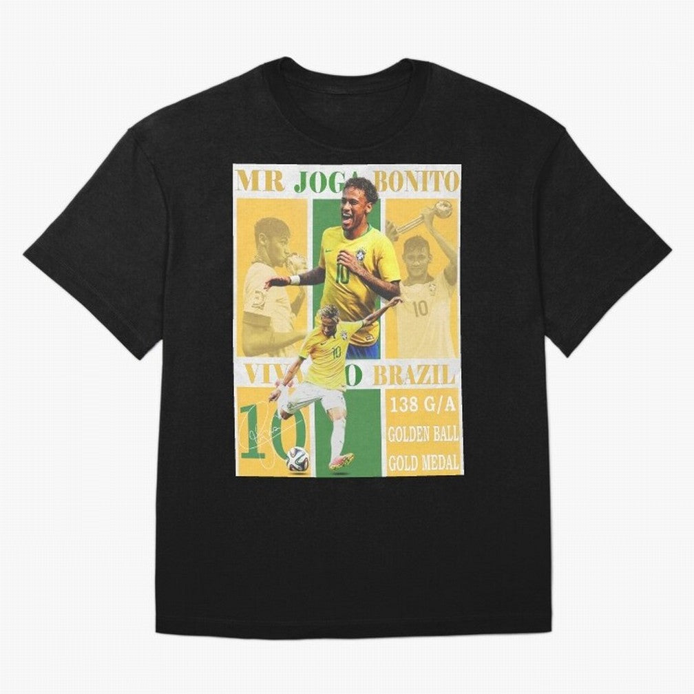 Neymar Jr Brazil National Team Soccer Poster - Iconic Selecao Art Print Classic T-Shirt Capture Stadium Memories from Match Day Hype around FIFA World Cup 2026, CR7, France, Championship Spirit, Famous Goals, Roaring Crowds and International