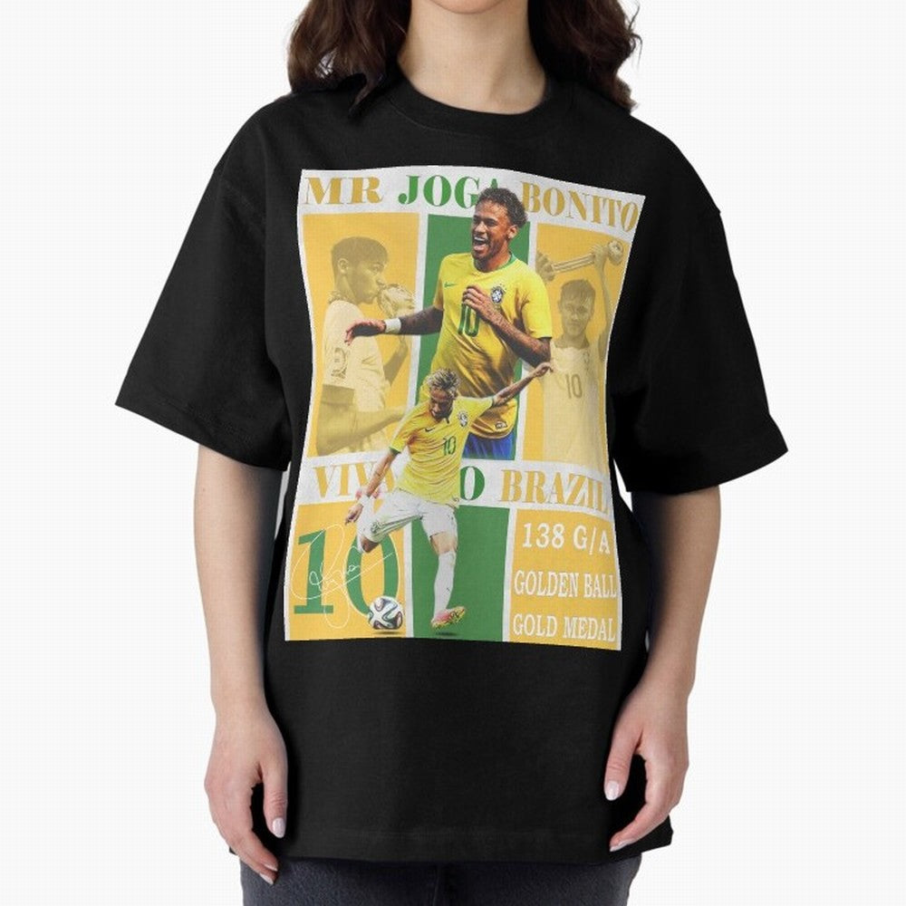 Neymar Jr Brazil National Team Soccer Poster - Iconic Selecao Art Print Classic T-Shirt Capture Stadium Memories from Match Day Hype around FIFA World Cup 2026, CR7, France, Championship Spirit, Famous Goals, Roaring Crowds and International