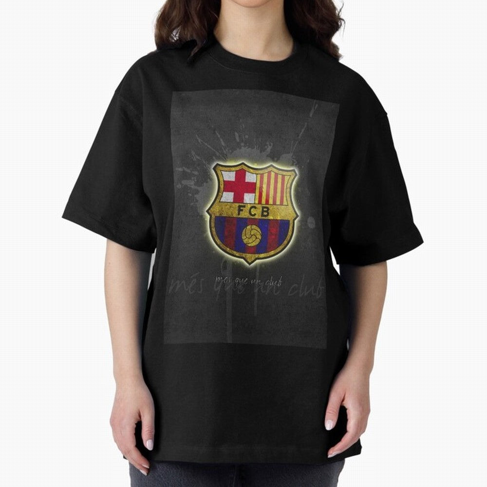 barcelona Oversized T-Shirt Represent the FIFA World Cup 2026 Journey through Messi and Cristiano Ronaldo Highlights, England, France and Netherlands Pride, Global Supporter Spirit, Legendary Goals, National Colors and Tournament Celebration; Ideal