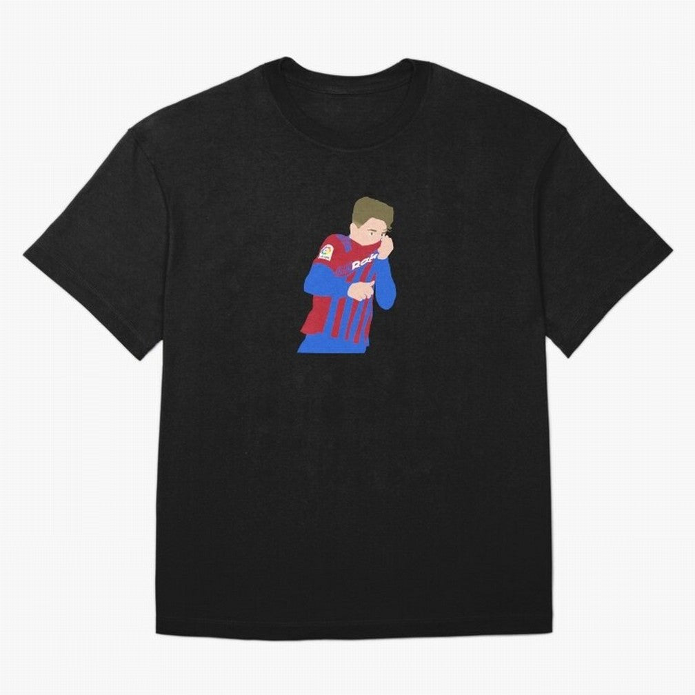 Gavi Barcelona Oversized T-Shirt Follow the Final Road of FIFA World Cup 2026 Spirit, Capturing France and Portugal, Messi and Cristiano Ronaldo, Goal Celebration Energy, Supporter Heritage, Football Icons and Worldwide Tournament Joy; Ideal for