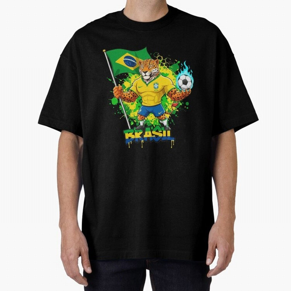 Brazil Football World Cup 2026 - Jaguar Mascot Brasil Sele??o Pride Art On?a Pintada Mascote Hexa Classic T-Shirt Fuel the Hype around FIFA World Cup 2026 USA Canada Mexico Spirit, Made for Brazil, Portugal and Argentina, Messi, Neymar and Mbappe,