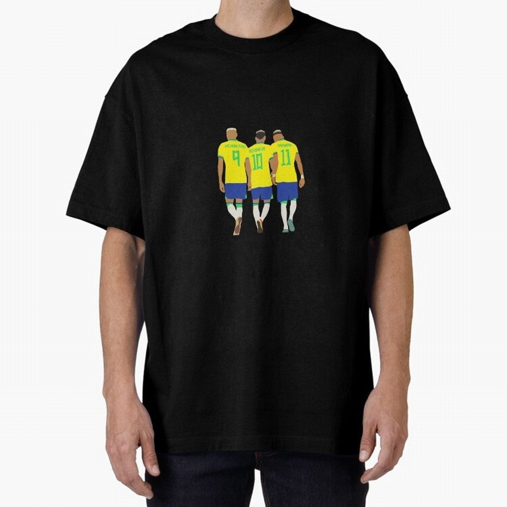 brazil soccer players Oversized T-Shirt Refresh Match Day Hype around FIFA World Cup 2026, CR7, Argentina and Brazil, Stadium Memories, Football Loyalty, International Chants and Championship Tradition; Built for Supporters Chasing Trophy Dreams,