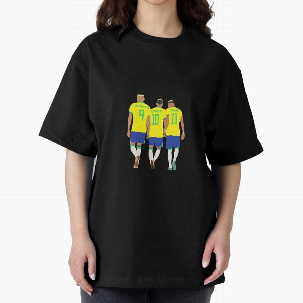 brazil soccer players Oversized T-Shirt Refresh Match Day Hype around FIFA World Cup 2026, CR7, Argentina and Brazil, Stadium Memories, Football Loyalty, International Chants and Championship Tradition; Built for Supporters Chasing Trophy Dreams,