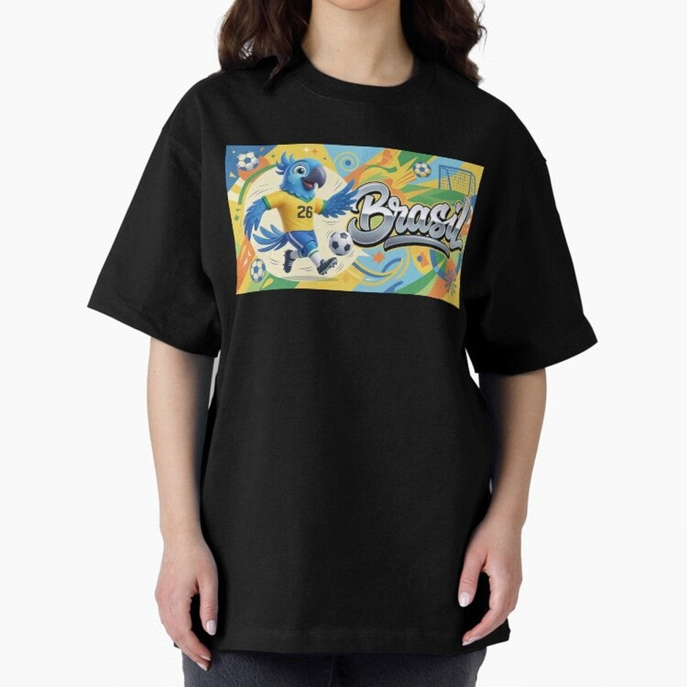 World Cup 2026 Brazil Soccer Team Fan Art Classic T-Shirt Embrace FIFA World Cup 2026 Group Stage Spirit, Highlighting France and Portugal, Messi, CR7 and Mbappe, Sports Nostalgia, International Competition, Famous Players and Unforgettable