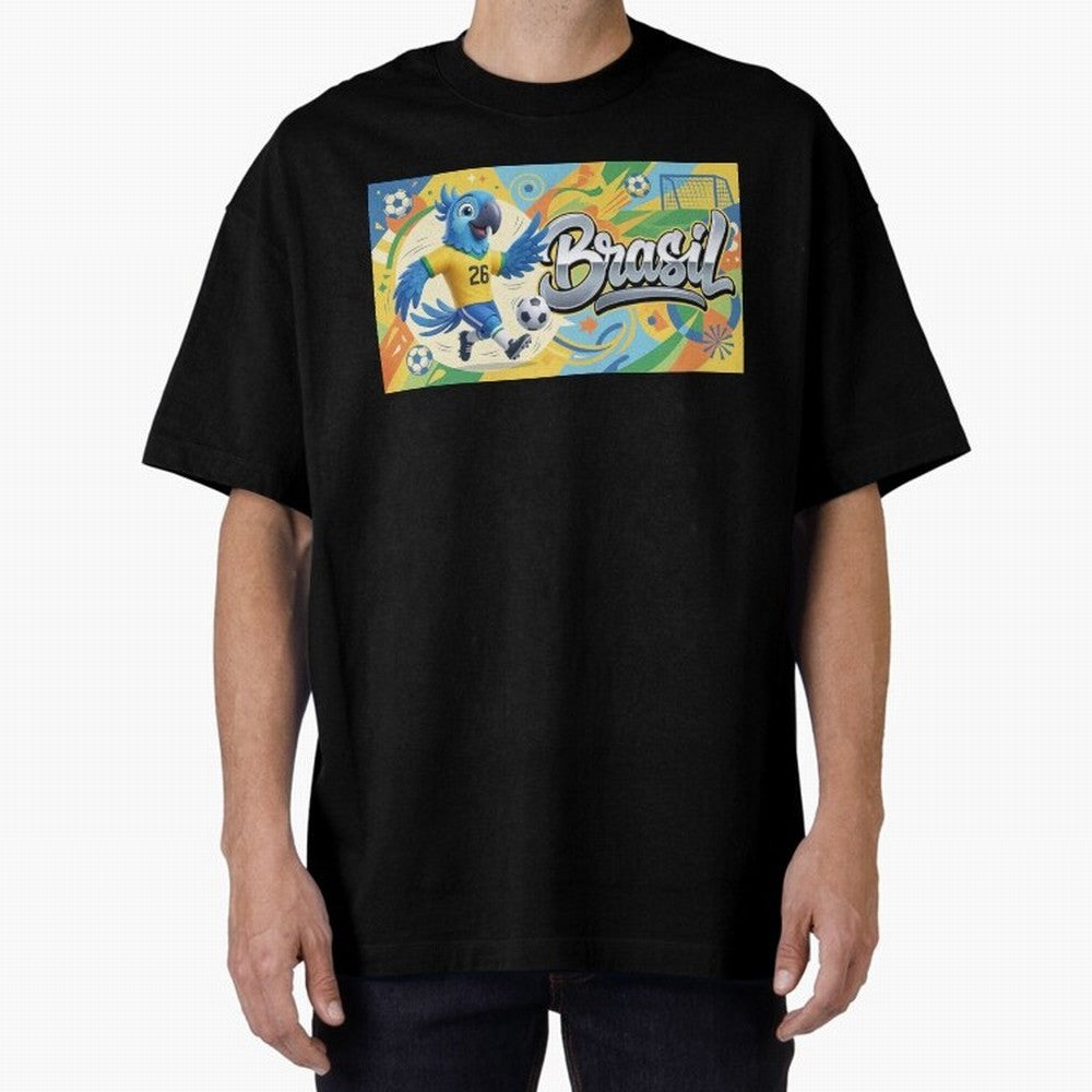World Cup 2026 Brazil Soccer Team Fan Art Classic T-Shirt Embrace FIFA World Cup 2026 Group Stage Spirit, Highlighting France and Portugal, Messi, CR7 and Mbappe, Sports Nostalgia, International Competition, Famous Players and Unforgettable