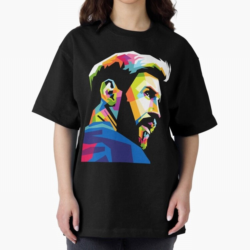 Wpap Leo Messi Graphic Oversized T-Shirt Fuel Your Fan Pride for FIFA World Cup 2026 USA Canada Mexico Driven by Messi and Cristiano Ronaldo, France Energy, Goal Celebration Energy, Supporter Heritage, Football Icons and Worldwide Tournament Joy;