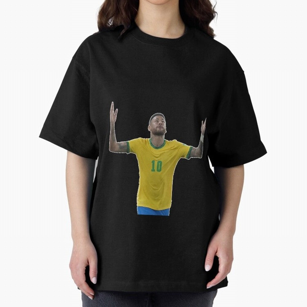Neymar Jr. - Football Superstar Oversized T-Shirt Stand Out with Spirit from Global Football Passion for FIFA World Cup 2026 Group Stage, Built around Messi, CR7 and Mbappe, France, Global Supporter Spirit, Legendary Goals, National Colors and