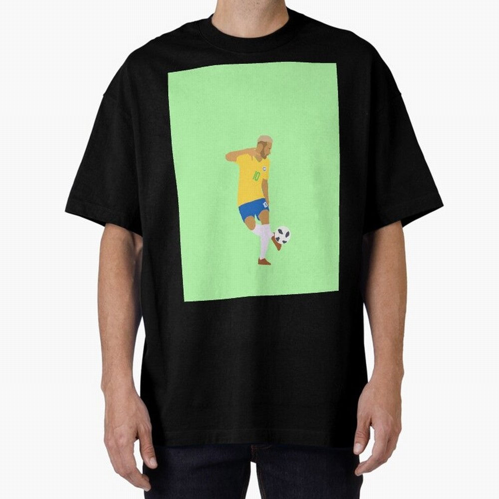 Neymar Brazil Football Control Skills Graphic T-Shirt Stand with FIFA World Cup 2026 USA Canada Mexico for Fans of Haaland and Mbappe and England, France and Netherlands, Bringing Classic Soccer Heritage, Championship Pressure, Fan Loyalty and