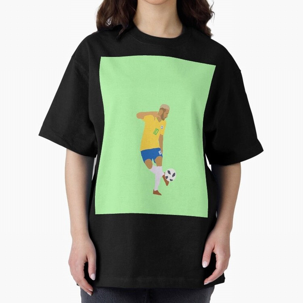 Neymar Brazil Football Control Skills Graphic T-Shirt Stand with FIFA World Cup 2026 USA Canada Mexico for Fans of Haaland and Mbappe and England, France and Netherlands, Bringing Classic Soccer Heritage, Championship Pressure, Fan Loyalty and