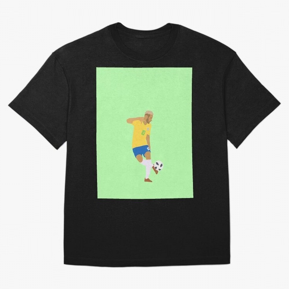 Neymar Brazil Football Control Skills Graphic T-Shirt Stand with FIFA World Cup 2026 USA Canada Mexico for Fans of Haaland and Mbappe and England, France and Netherlands, Bringing Classic Soccer Heritage, Championship Pressure, Fan Loyalty and