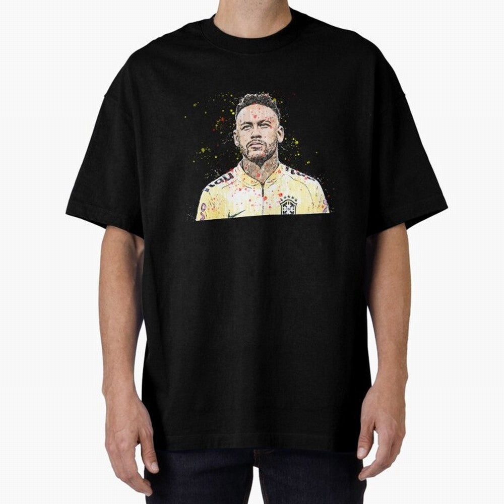 Neymar Neymar Oversized T-Shirt Celebrate Global Passion for FIFA World Cup 2026 Group Stage Built around Haaland and Mbappe, Brazil Energy, Football Festival Excitement, Trophy Ambitions, Country Rivalries and Star Player Buzz; Perfect for