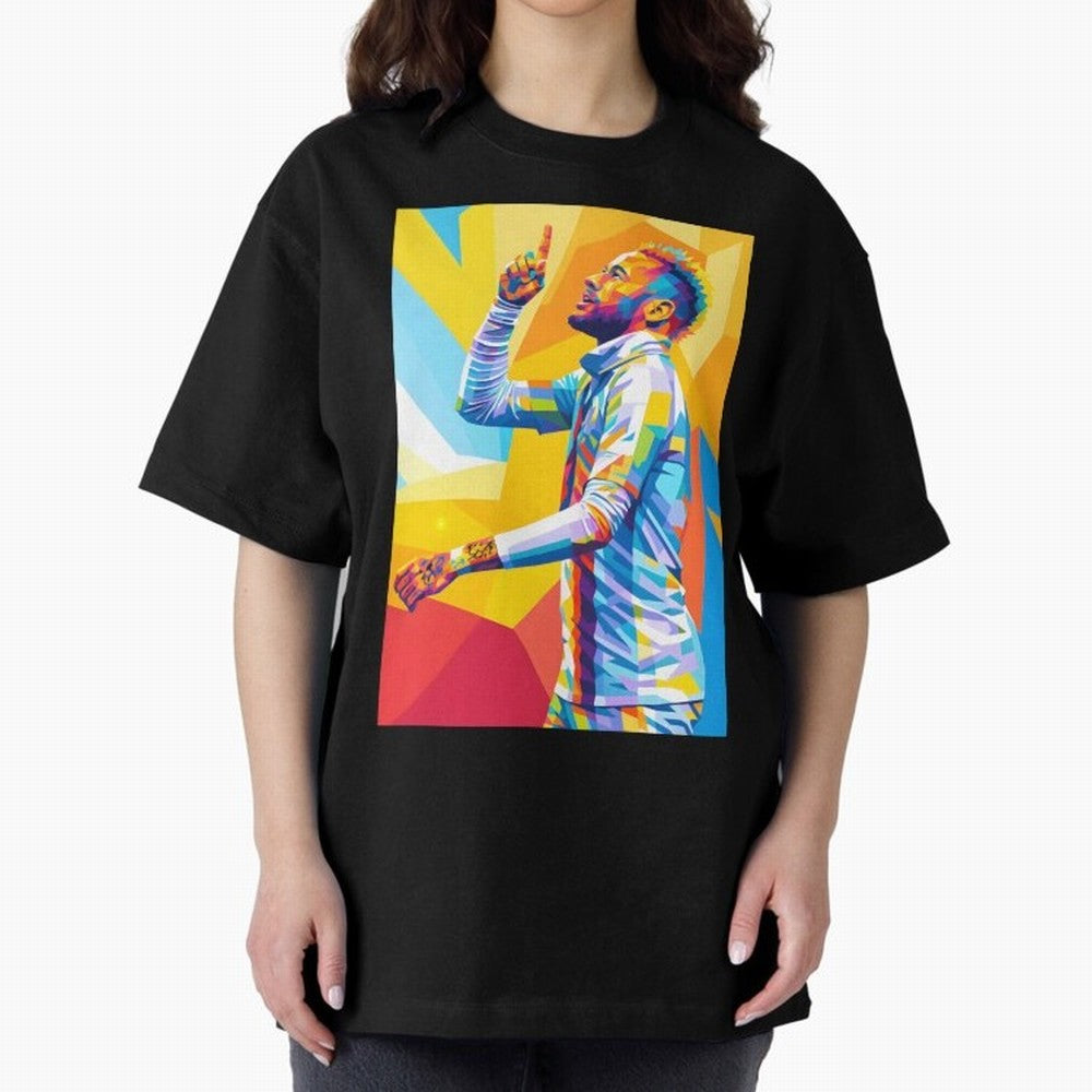 Neymar Pop Art Oversized T-Shirt Carry the Dream of FIFA World Cup 2026 USA Canada Mexico Celebrating Neymar, Brazil, Portugal and Argentina Energy, Worldwide Fan Energy, Dramatic Goals, Stadium Lights and Championship Celebrations; Ideal for