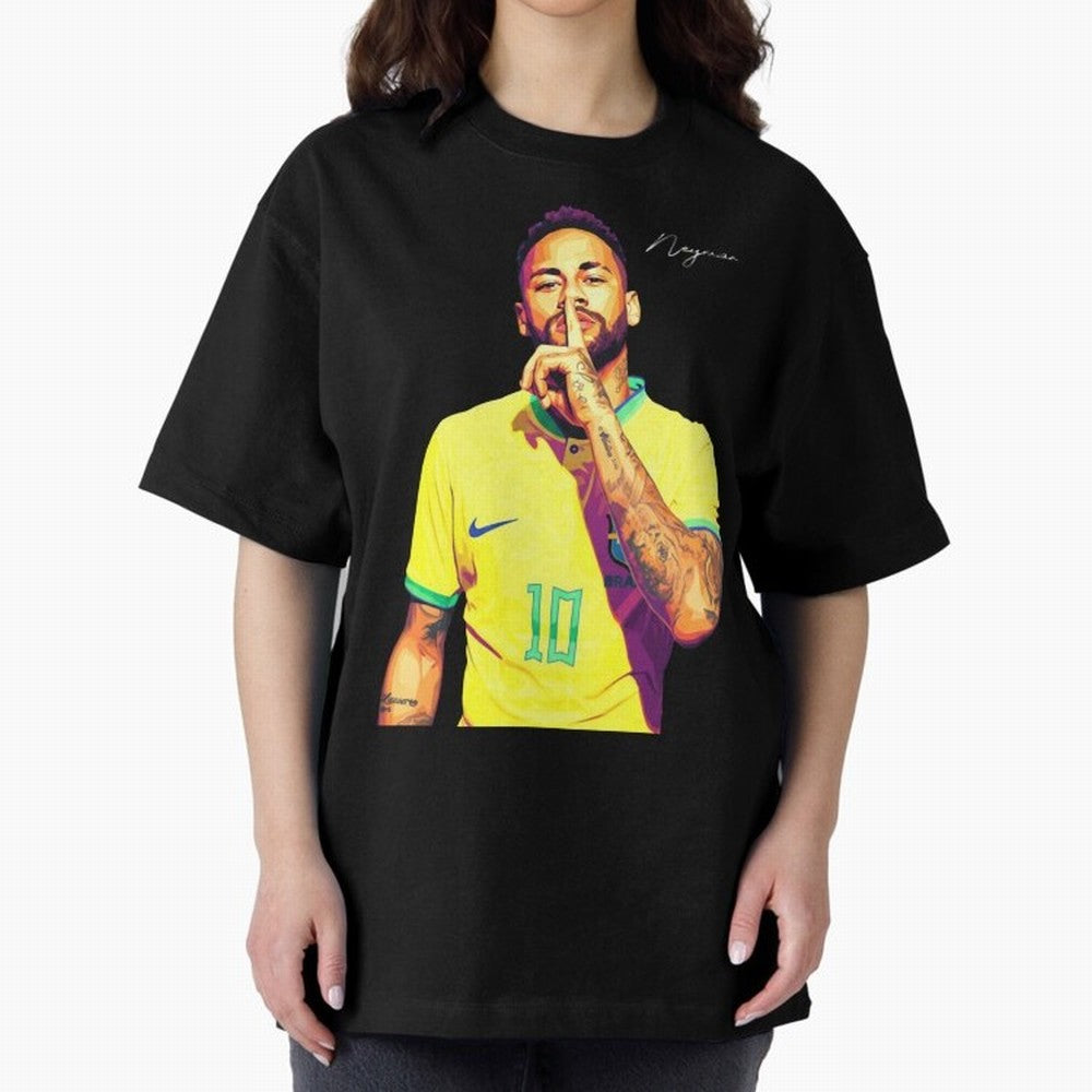Neymar - vector Classic T-Shirt Feel the Heartbeat of Match Day Hype around FIFA World Cup 2026, Mbappe and Neymar, France and Portugal, Vintage Soccer Flavor, Modern Football Stars, National Flags and Final Night Emotion; Created for Match Day