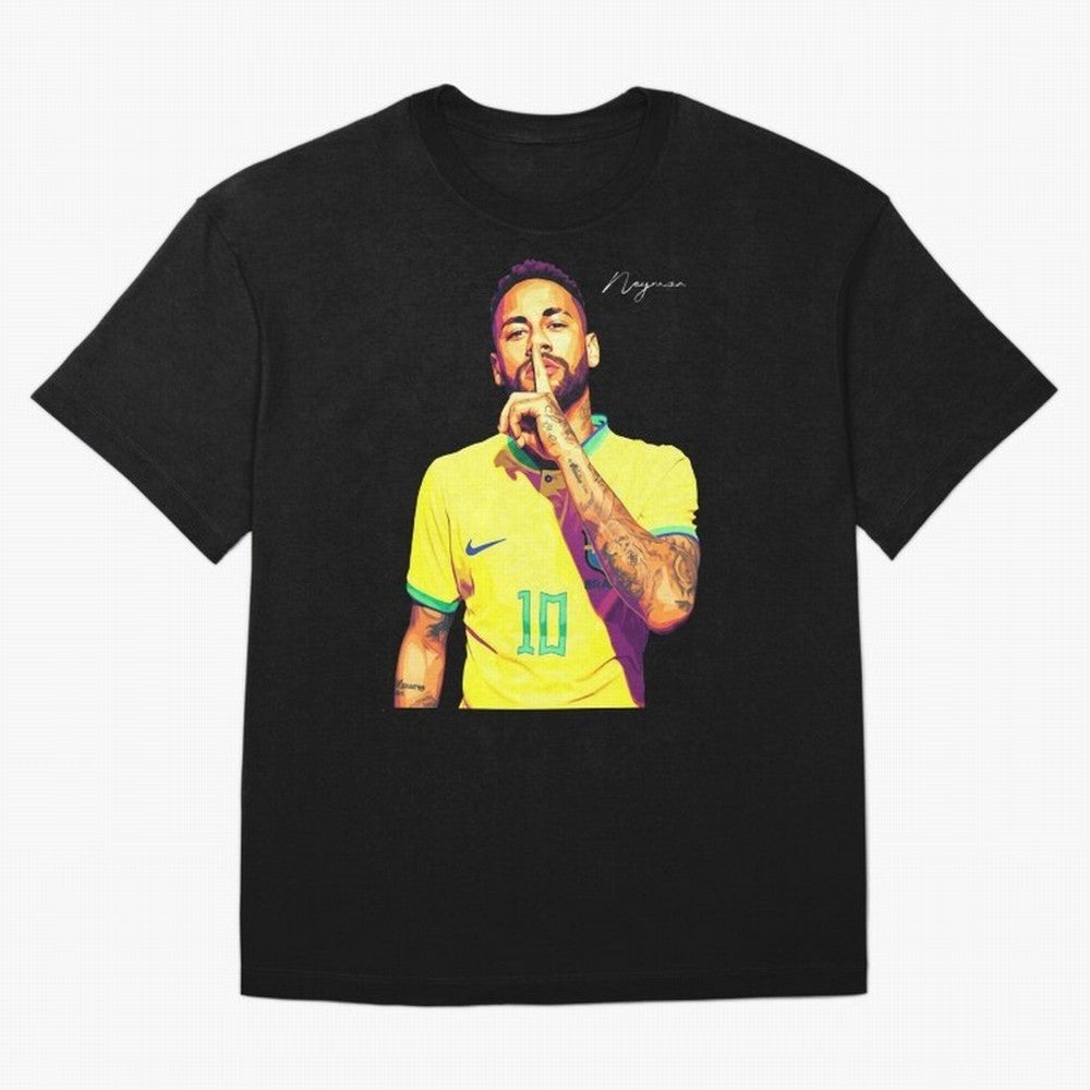 Neymar - vector Classic T-Shirt Feel the Heartbeat of Match Day Hype around FIFA World Cup 2026, Mbappe and Neymar, France and Portugal, Vintage Soccer Flavor, Modern Football Stars, National Flags and Final Night Emotion; Created for Match Day