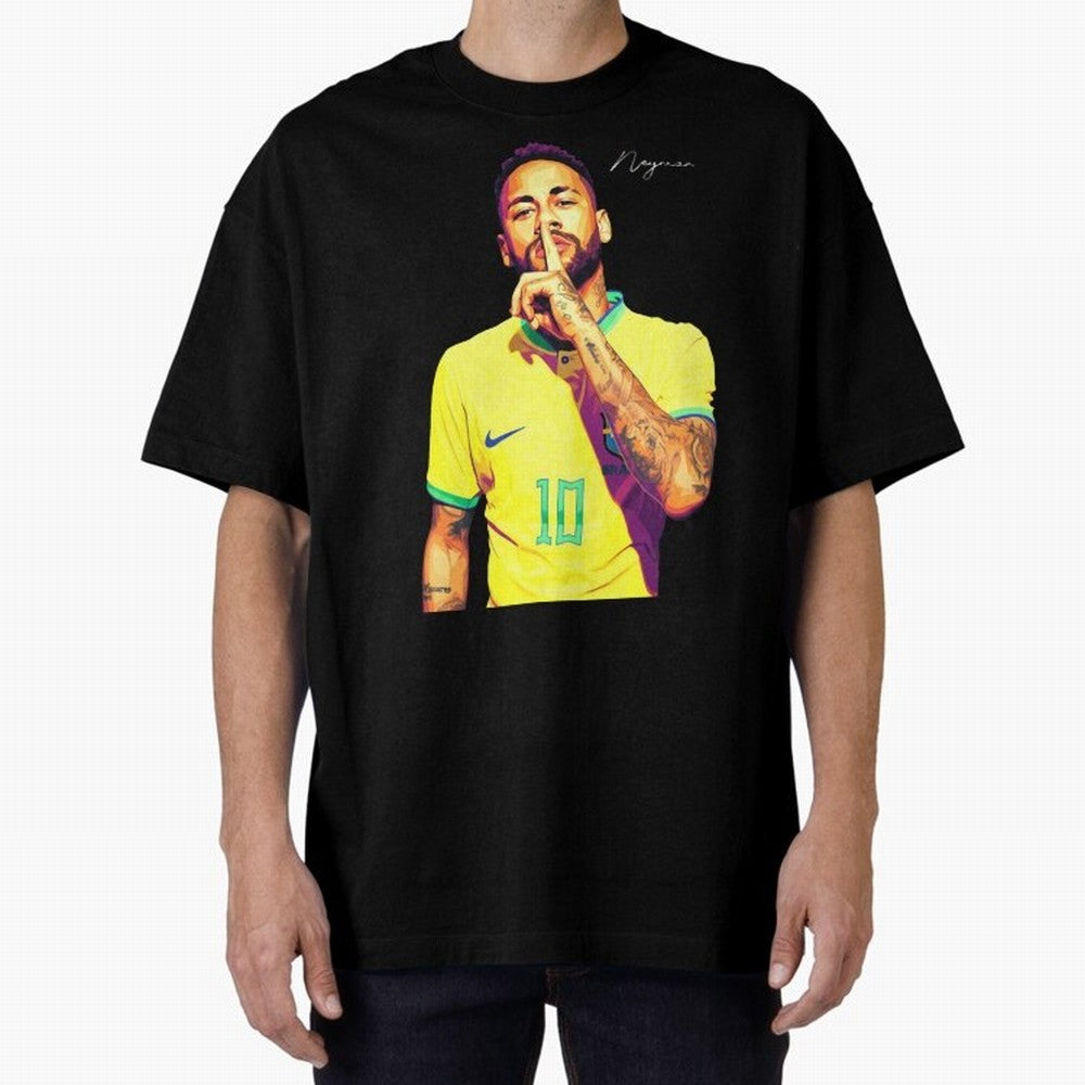 Neymar - vector Classic T-Shirt Feel the Heartbeat of Match Day Hype around FIFA World Cup 2026, Mbappe and Neymar, France and Portugal, Vintage Soccer Flavor, Modern Football Stars, National Flags and Final Night Emotion; Created for Match Day