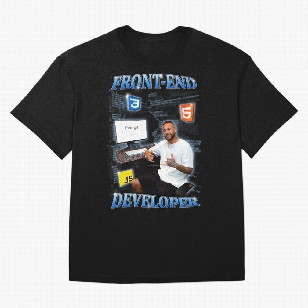 Front-end Developer Neymar - English Classic T-Shirt Bring World Football Passion into Global Football Passion for FIFA World Cup 2026 Group Stage, Featuring Mbappe and Neymar, Argentina and Brazil, Classic Soccer Heritage, Championship Pressure,