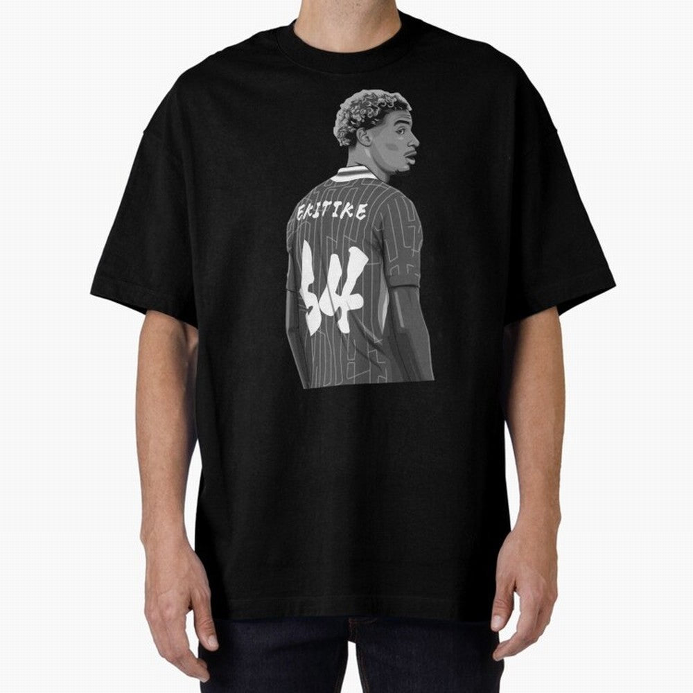 Hugo Ekitike Black and White Version Classic T-Shirt Show Championship Spirit for FIFA World Cup 2026 Inspired by Mbappe, Portugal Energy, Fan Favorite Moments, National Team Passion, Big Match Drama and Soccer History; Created for Match Day