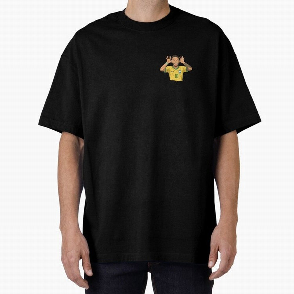 Neymar Brazil ¨C Tongue-Out Celebration | Yellow Kit #10 | Ghibli Style Classic T-Shirt Stand Out with Spirit from Match Day Hype around FIFA World Cup 2026 Group Stage, Cristiano Ronaldo, Haaland and CR7, Germany, Sports Nostalgia, International