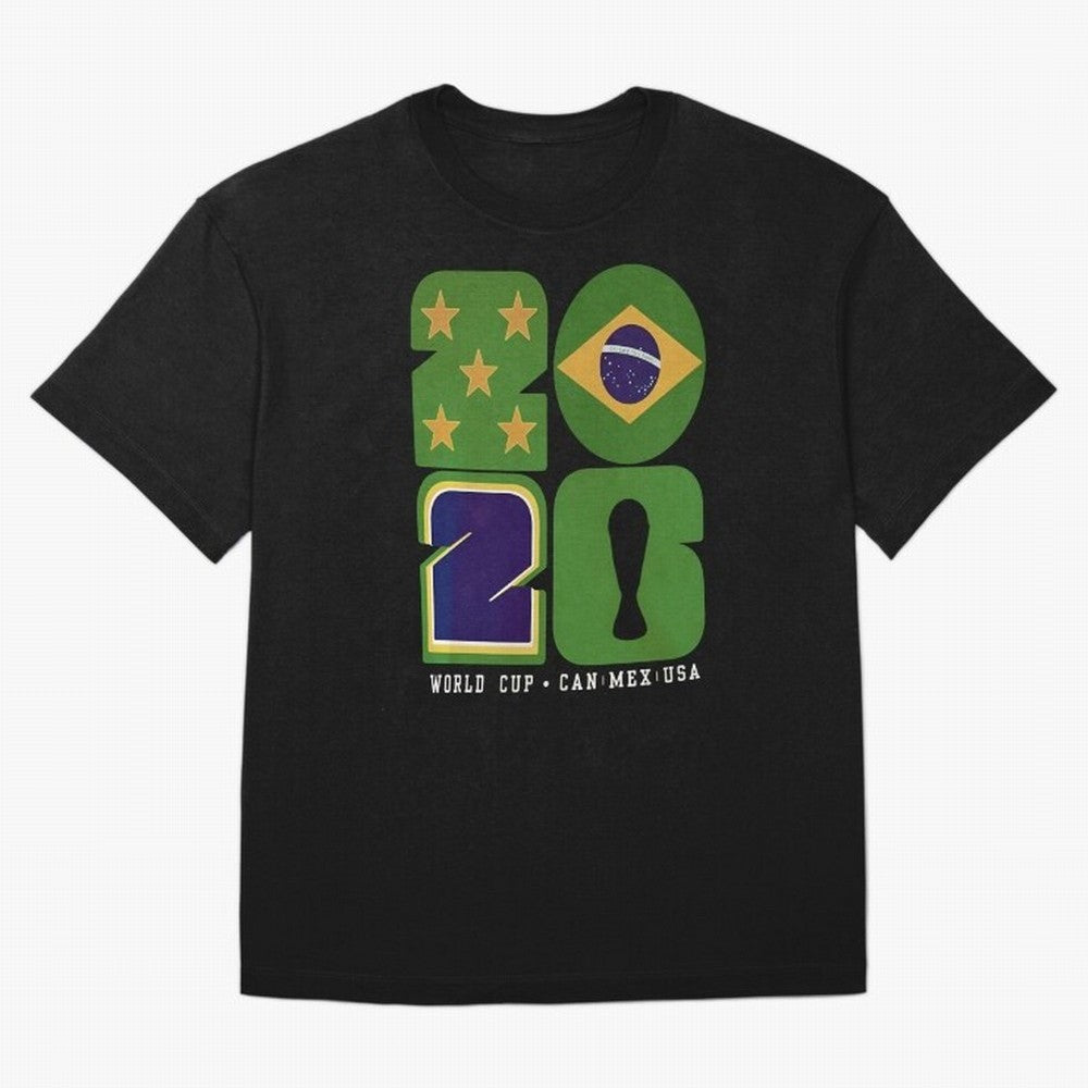 Brazil Football World Cup 2026 - Can Mex Usa Typography Essential T-Shirt Make Game Day About Global Football Passion for FIFA World Cup 2026 USA Canada Mexico, Highlighting Messi, Neymar and Mbappe, Argentina, France and Brazil, Worldwide Fan