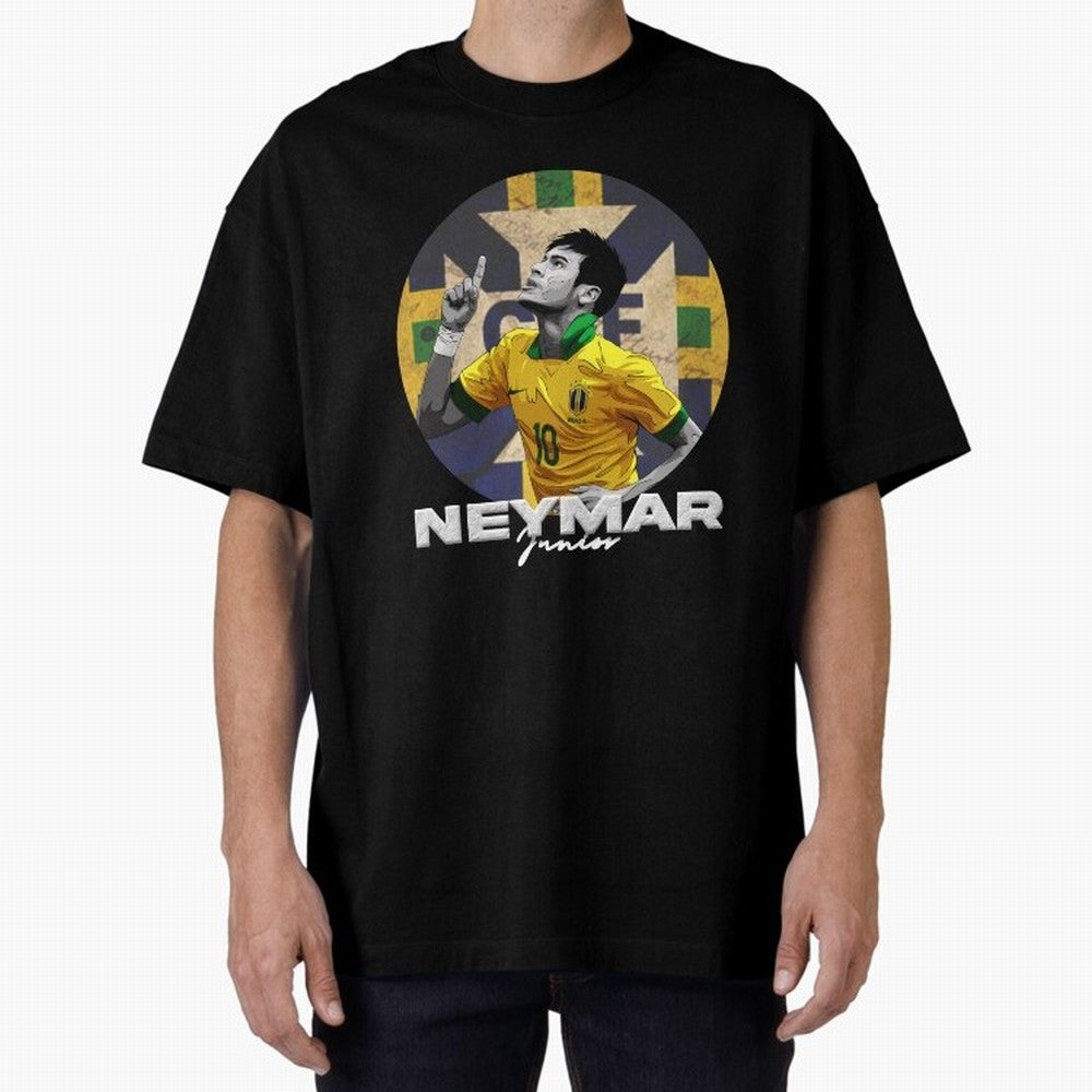 Neymar Junior Oversized T-Shirt Make Every Kick Count in FIFA World Cup 2026 for Fans of Messi and Cristiano Ronaldo and Portugal, Bringing Goal Celebration Energy, Supporter Heritage, Football Icons and Worldwide Tournament Joy; Great for Watch