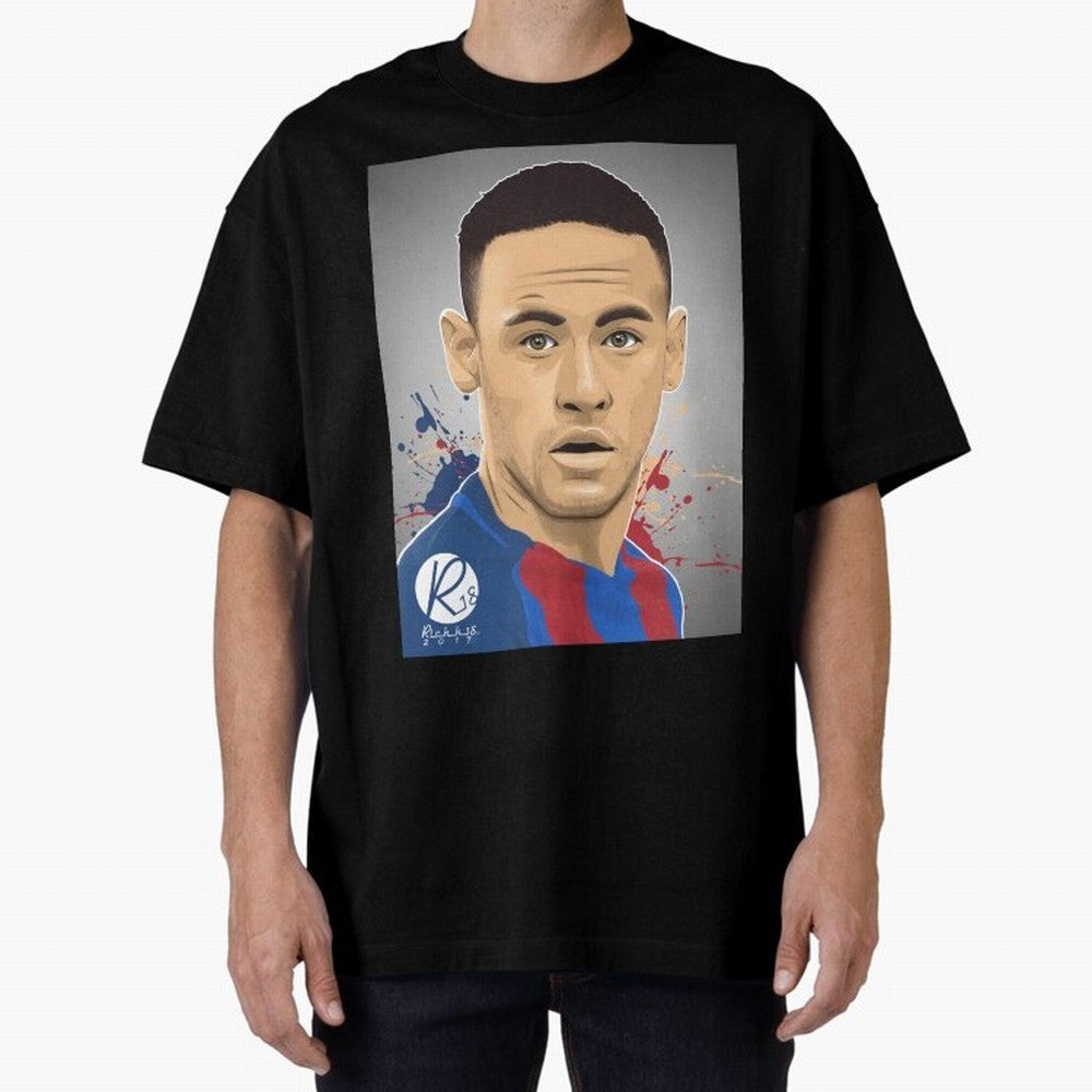 NEYMAR Oversized T-Shirt Upgrade Match Day Hype around FIFA World Cup 2026 Group Stage, CR7, Portugal, Classic Soccer Heritage, Championship Pressure, Fan Loyalty and International Pride; Perfect for Supporters Who Want Bold Football Energy, Global