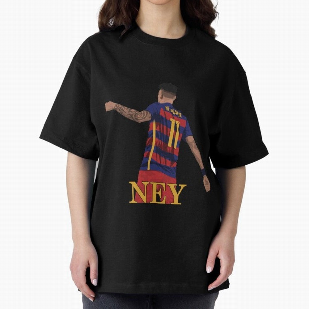 Neymar Oversized T-Shirt Show Championship Spirit for Match Day Hype around FIFA World Cup 2026 Group Stage, Neymar, Haaland and Cristiano Ronaldo, Argentina, Retro Football Energy, Iconic Rivalries, Trophy Chase Drama and Stadium Atmosphere; Ideal