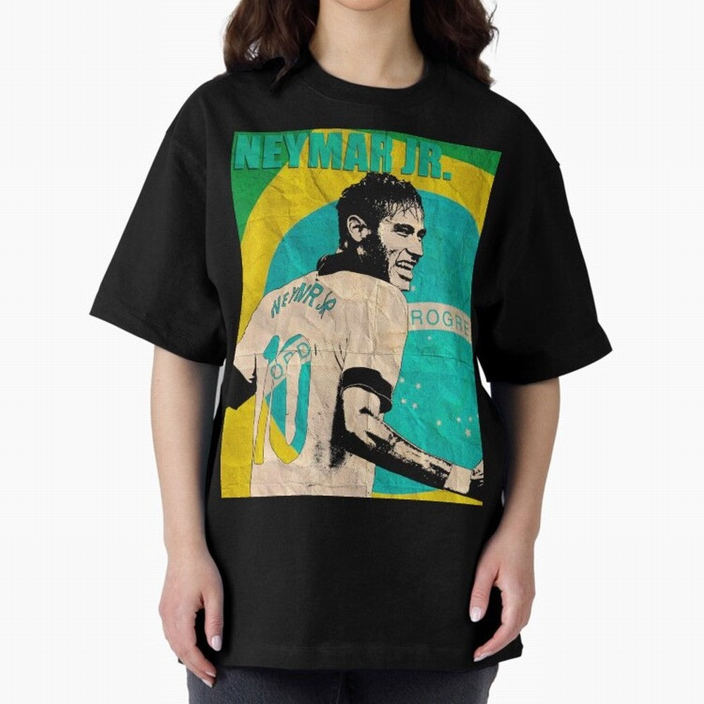 Neymar Oversized T-Shirt Carry FIFA World Cup 2026 Filled with Cristiano Ronaldo, Portugal, Spain and Germany Energy, Soccer Culture, Superstar Moments, National Team Dreams and Competitive Fire; Great for Watch Parties, Sports Bars, Family Nights,