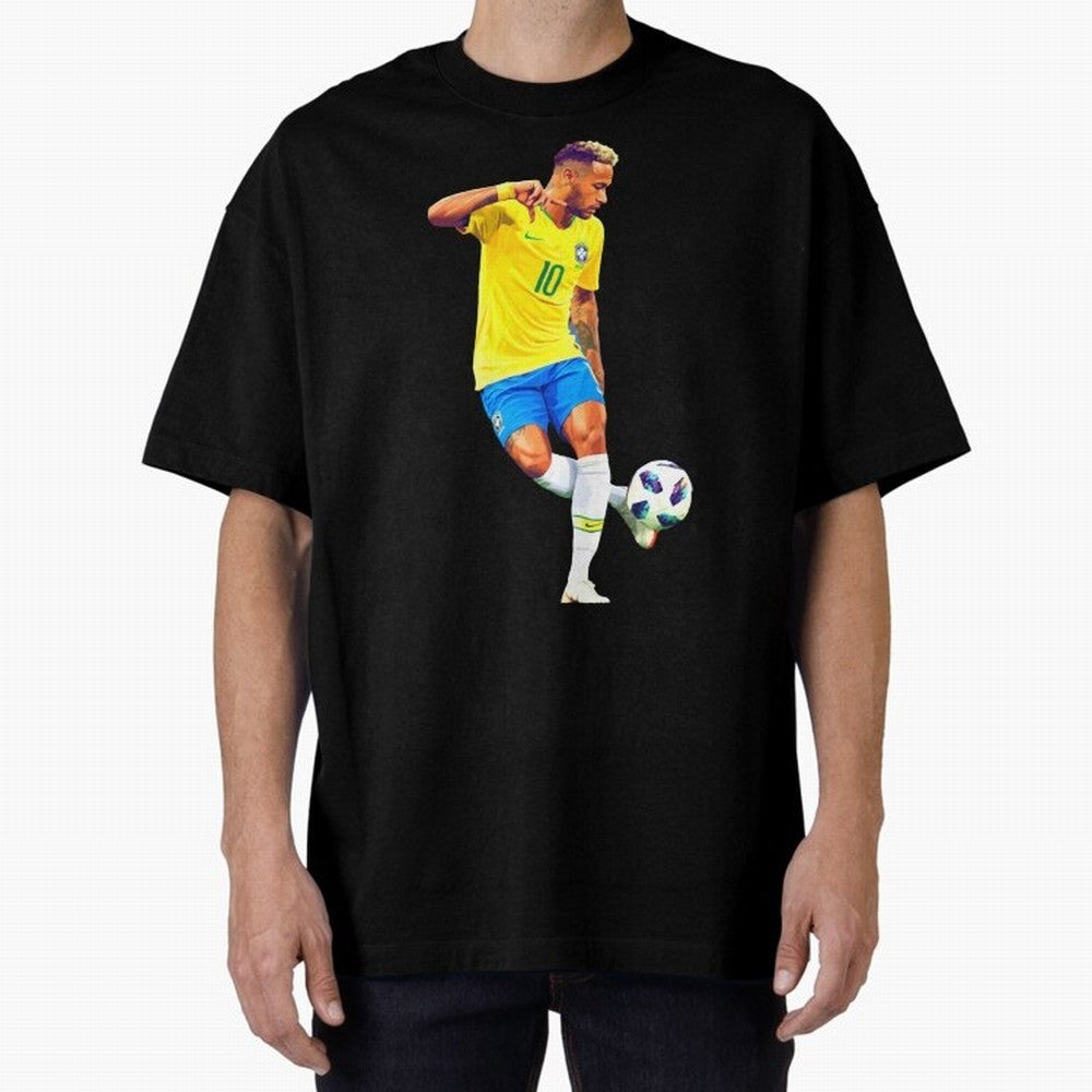 Neymar Oversized T-Shirt Carry FIFA World Cup 2026 Connected to Mbappe and Neymar, Portugal, Spain and Germany Energy, Sports Nostalgia, International Competition, Famous Players and Unforgettable Victories; Perfect for People Who Love Argentina,