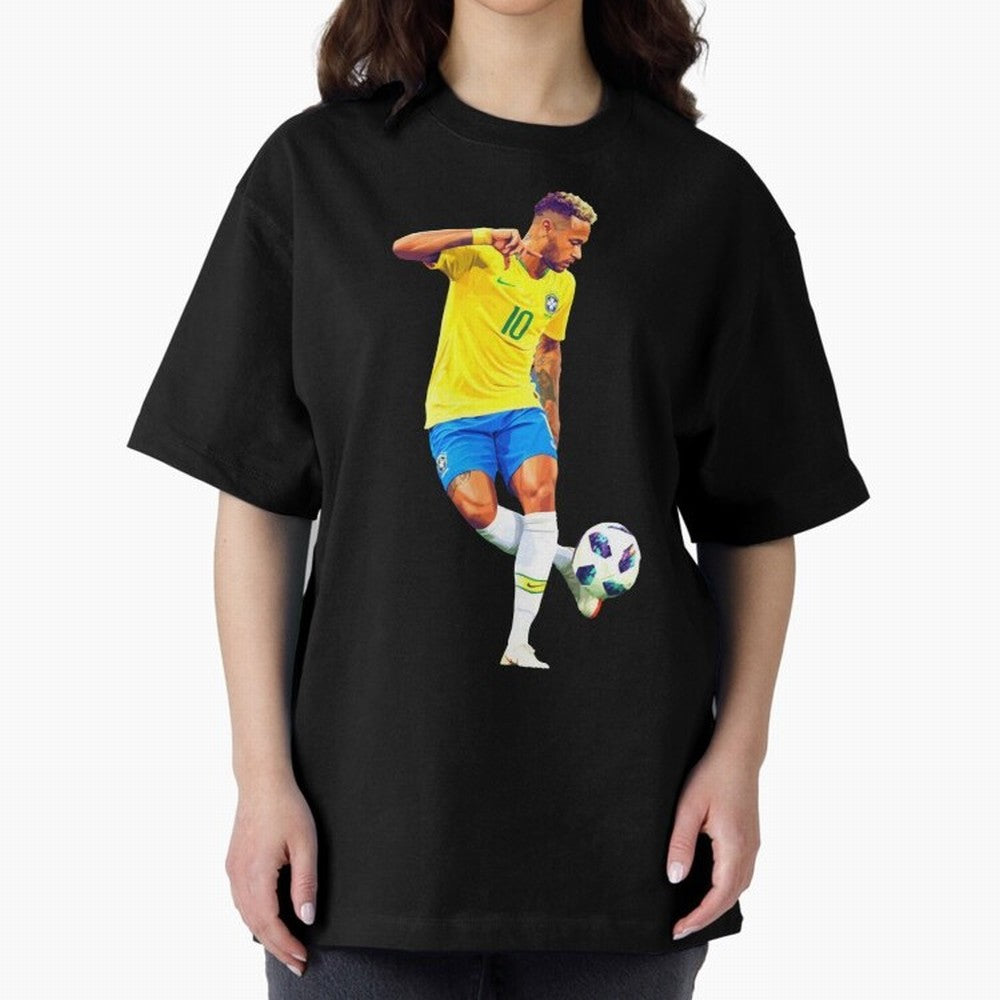 Neymar Oversized T-Shirt Carry FIFA World Cup 2026 Connected to Mbappe and Neymar, Portugal, Spain and Germany Energy, Sports Nostalgia, International Competition, Famous Players and Unforgettable Victories; Perfect for People Who Love Argentina,