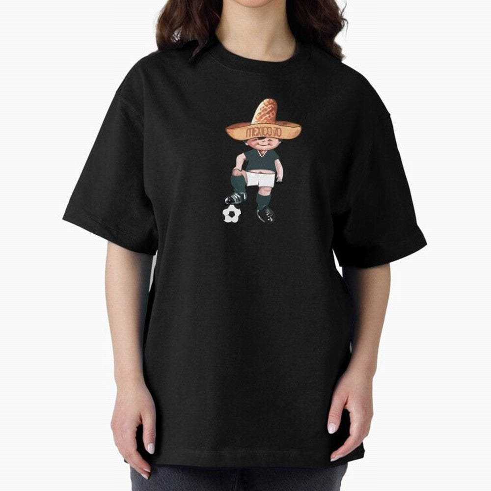 Classic Soccer Retro Mexico 1970 Oversized T-Shirt Relive Legendary Nights from FIFA World Cup 2026 Spirit, Capturing England, Haaland, Match Day Excitement, Supporter Culture, Golden Goals and Global Football Passion; Ideal for Fans Who Follow