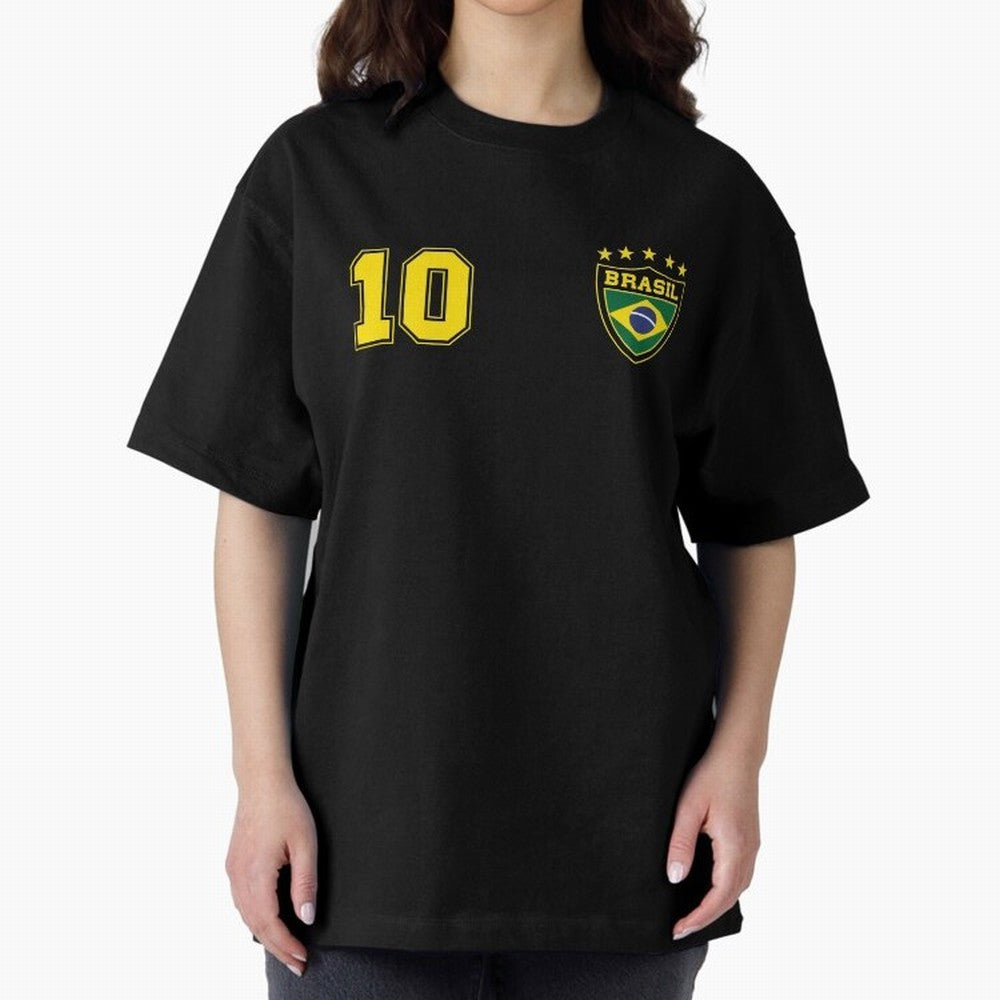 Classic Brasil Soccer No. 10 Brazil World Jersey Cup T Shirt Essential T-Shirt Celebrate the Stars of FIFA World Cup 2026 with Messi and Cristiano Ronaldo, Argentina and Brazil Energy, Game Day Rituals, Football Legends, Country Pride and the Road