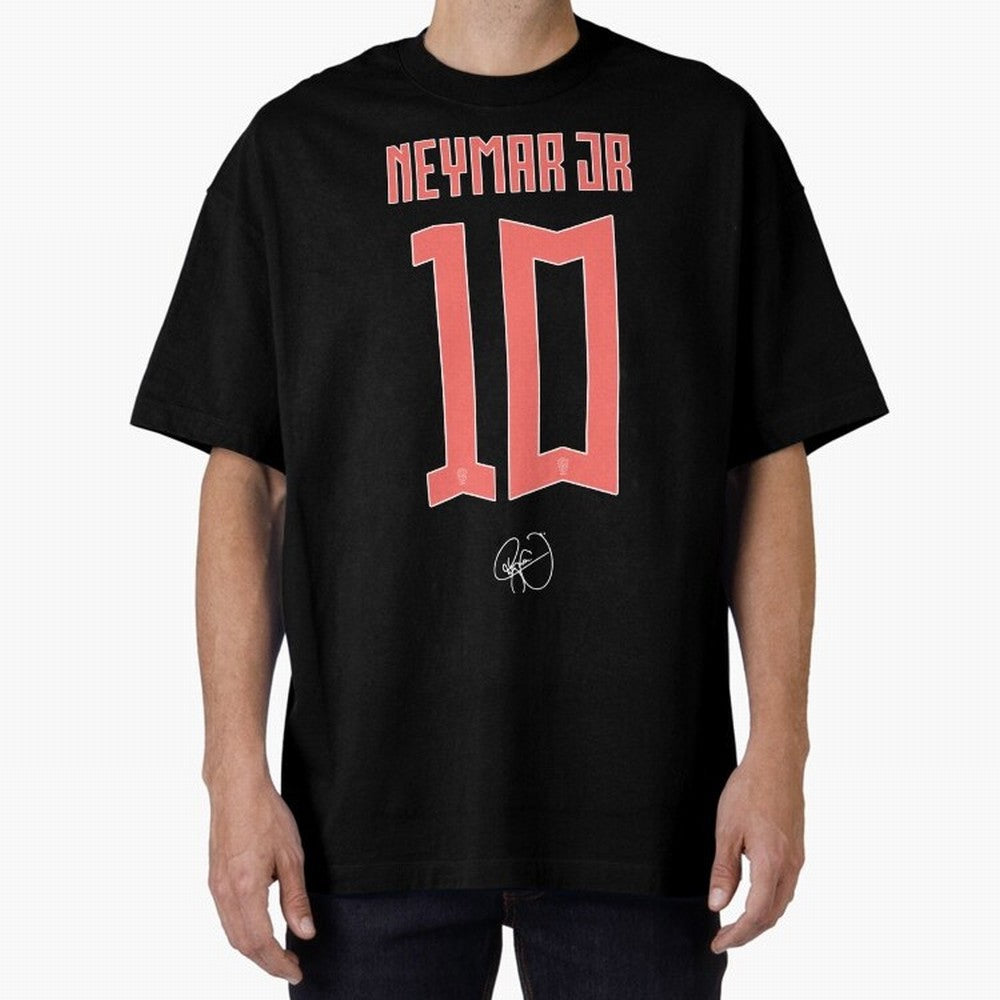 Neymar 10 Oversized T-Shirt Celebrate National Team Dreams in Match Day Hype around FIFA World Cup 2026, Messi and Cristiano Ronaldo, Argentina and Brazil, Game Day Rituals, Football Legends, Country Pride and the Road to the Final; Made for Die