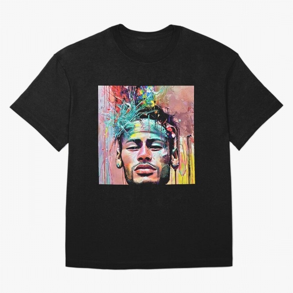 Colorful Neymar Oversized T-Shirt Make Your Look Match FIFA World Cup 2026 USA Canada Mexico Capturing Cristiano Ronaldo, Germany Energy, Sports Nostalgia, International Competition, Famous Players and Unforgettable Victories; Great for Supporters