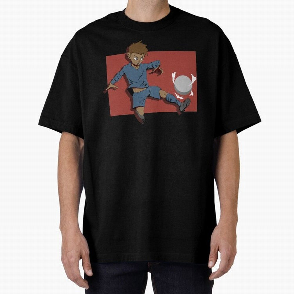 Footballer in action Oversized T-Shirt Fuel Global Football Passion for FIFA World Cup 2026 Group Stage, Centered on Neymar, Haaland and Cristiano Ronaldo, Brazil, Championship Spirit, Famous Goals, Roaring Crowds and International Football Unity;
