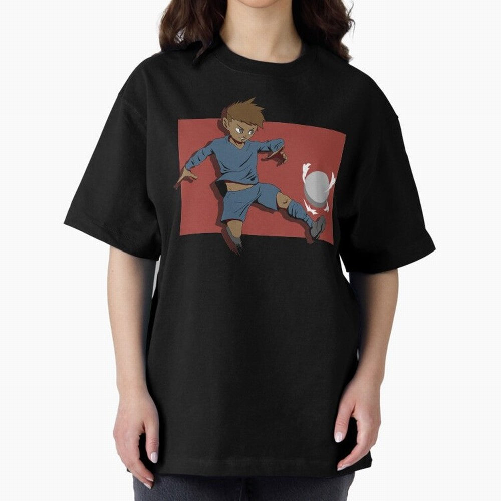 Footballer in action Oversized T-Shirt Fuel Global Football Passion for FIFA World Cup 2026 Group Stage, Centered on Neymar, Haaland and Cristiano Ronaldo, Brazil, Championship Spirit, Famous Goals, Roaring Crowds and International Football Unity;