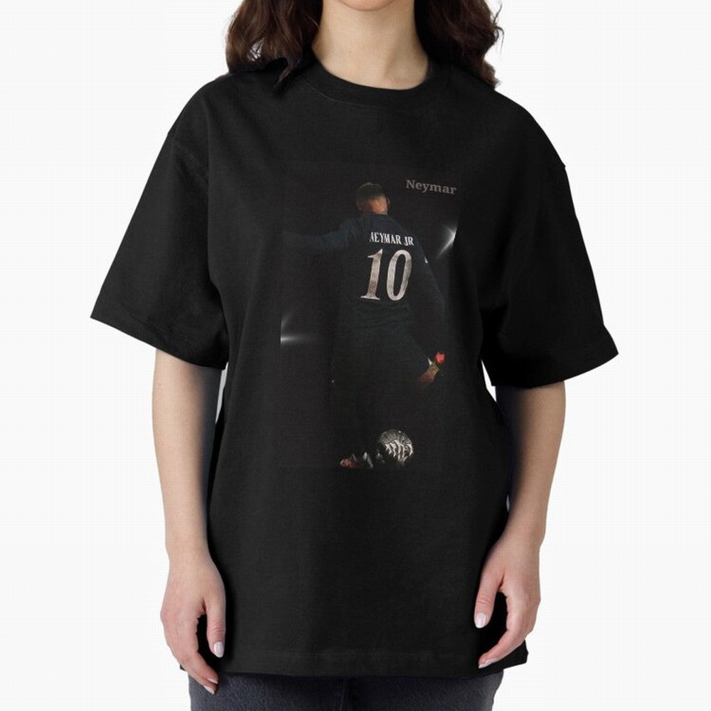 Neymar black version Oversized T-Shirt Upgrade Global Football Passion for FIFA World Cup 2026, Inspired by Cristiano Ronaldo, Haaland and CR7, Portugal, Game Day Rituals, Football Legends, Country Pride and the Road to the Final; Made for Die Hard