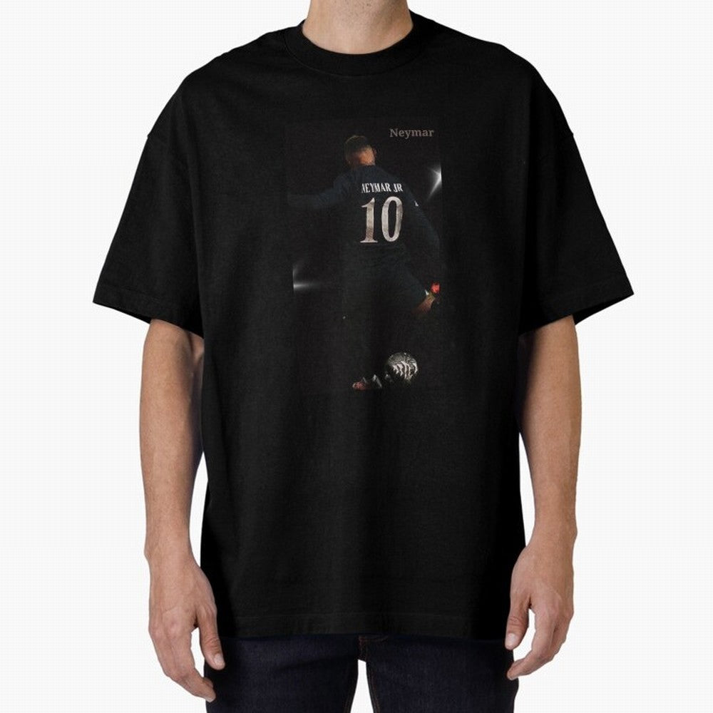 Neymar black version Oversized T-Shirt Upgrade Global Football Passion for FIFA World Cup 2026, Inspired by Cristiano Ronaldo, Haaland and CR7, Portugal, Game Day Rituals, Football Legends, Country Pride and the Road to the Final; Made for Die Hard
