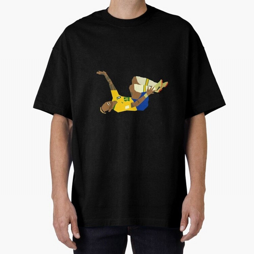 Falling Brazilian Player Classic T-Shirt Show Passion for the Stars of FIFA World Cup 2026 Group Stage for Fans of CR7 and England, France and Netherlands, Bringing Soccer Culture, Superstar Moments, National Team Dreams and Competitive Fire; Great