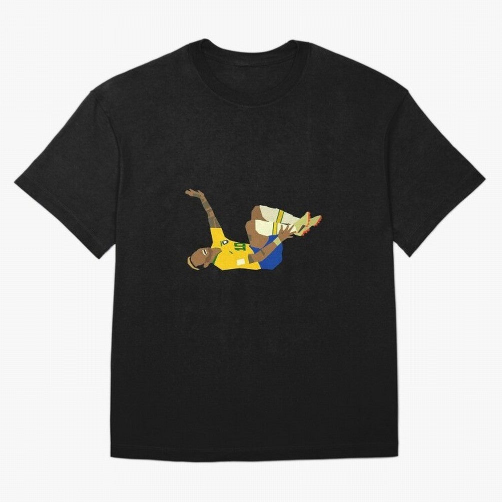 Falling Brazilian Player Classic T-Shirt Show Passion for the Stars of FIFA World Cup 2026 Group Stage for Fans of CR7 and England, France and Netherlands, Bringing Soccer Culture, Superstar Moments, National Team Dreams and Competitive Fire; Great