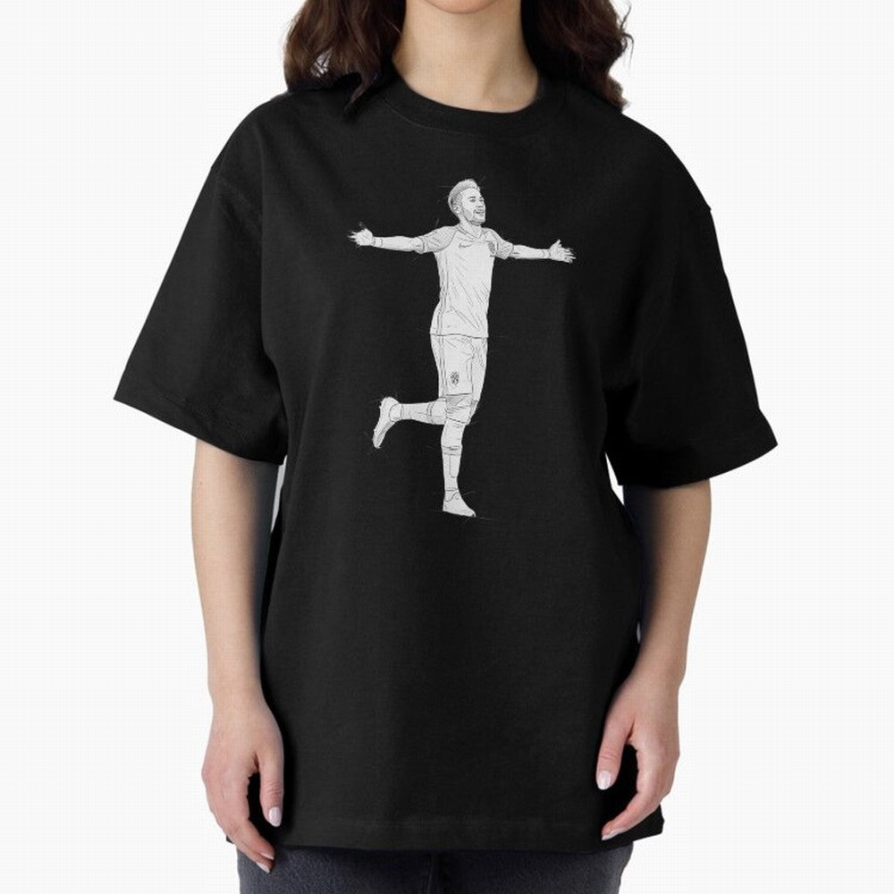 Neymar Joga Bonito Oversized T-Shirt Bring Trophy Dreams to Match Day Hype around FIFA World Cup 2026, Messi, Neymar and Mbappe, Germany, Tournament Hype, Historic Matchups, Family Viewing Parties and Global Sports Pride; Perfect for Supporters Who
