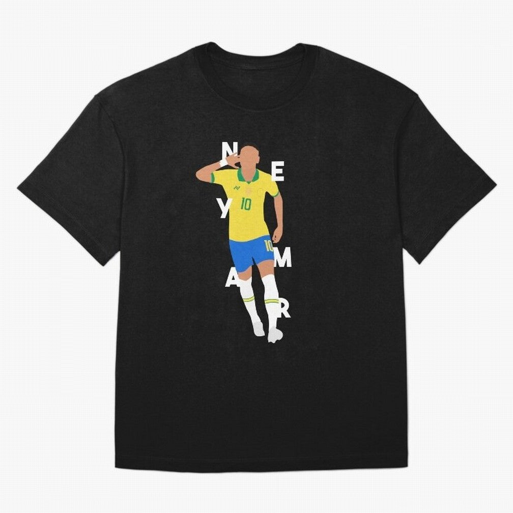Neymar x Brazil Oversized T-Shirt Turn Up for FIFA World Cup 2026 USA Canada Mexico for Fans of Neymar, Haaland and Cristiano Ronaldo and Argentina and Brazil, Bringing Classic Soccer Heritage, Championship Pressure, Fan Loyalty and International