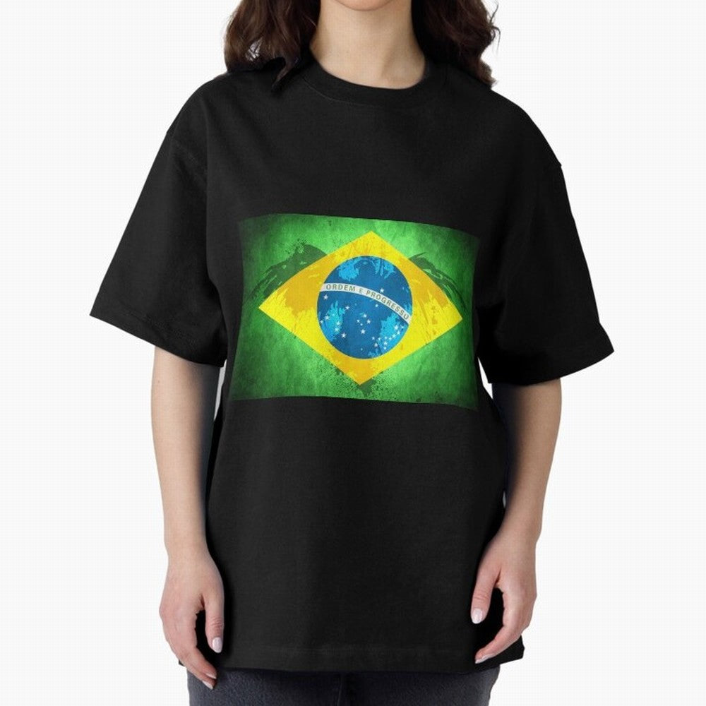 Brazil Oversized T-Shirt Make Game Day About FIFA World Cup 2026 Spirit, Connected to Argentina and Brazil, Messi, Champion Mindset, Group Stage Buzz, Knockout Tension and Passionate Fan Culture; Ideal for Football Dads, Football Moms, Friends,
