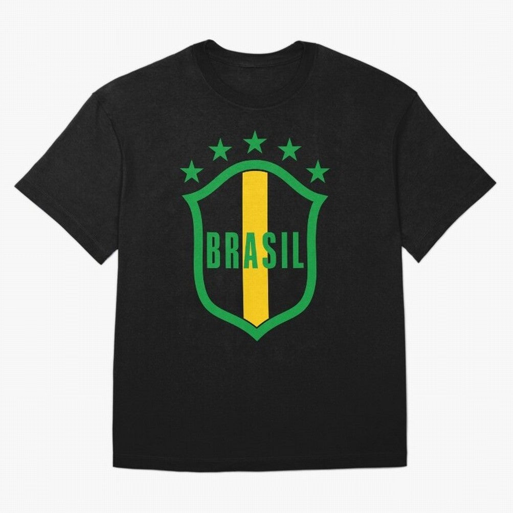 BRASIL LOGO 002 Oversized T-Shirt Feel the Roar of FIFA World Cup 2026 USA Canada Mexico Spirit, Capturing Netherlands, CR7, Championship Spirit, Famous Goals, Roaring Crowds and International Football Unity; Made for Collectors Who Enjoy Iconic