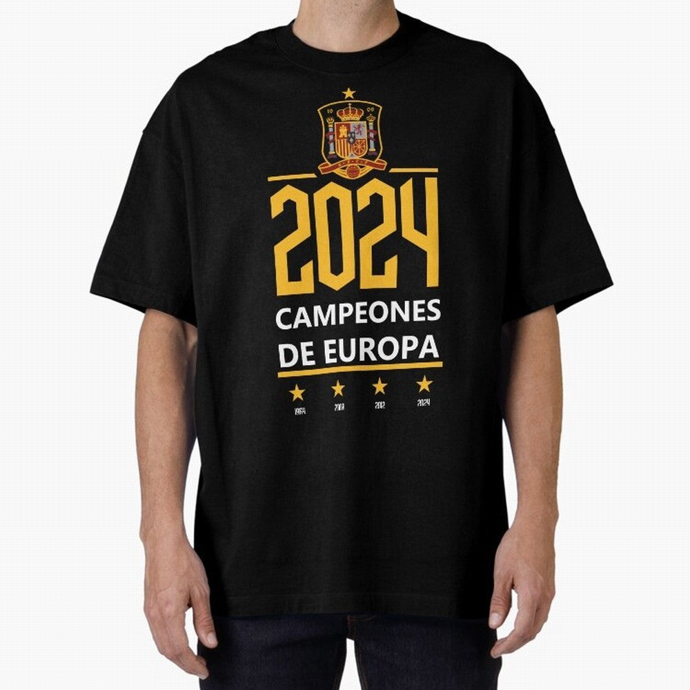 Campeonato Europa 2024 Oversized T-Shirt Celebrate Football Heritage in FIFA World Cup 2026 USA Canada Mexico Highlighting Neymar, Spain Energy, Classic Soccer Heritage, Championship Pressure, Fan Loyalty and International Pride; Perfect for